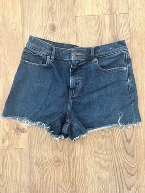 Express Dark Blue Denim Cutoff Shorts